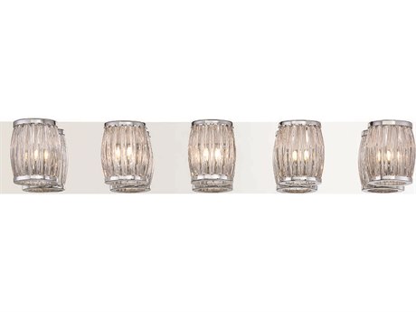 Eurofase Barile 5-Light Chrome Glass Vanity Light