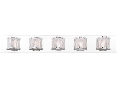 Eurofase Belgroue 5-Light Chrome Glass LED Vanity Light