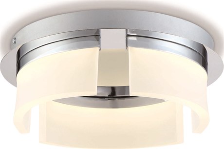 Eurofase Bria 3-Light Chrome LED Geometric Round Flush Mount