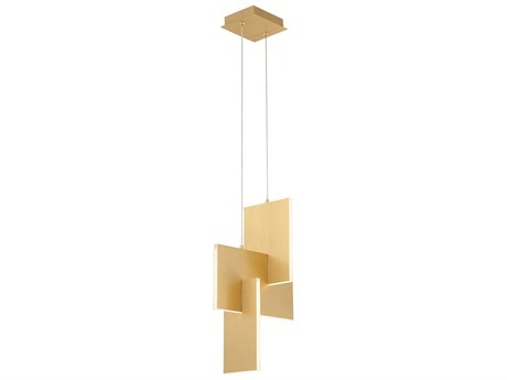 Eurofase Coburg 1-Light Painting Bronze LED Geometric Linear Pendant