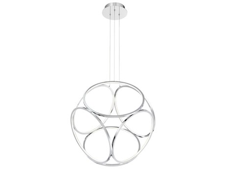 Eurofase Glenview 6-Light Chrome LED Geometric Pendant