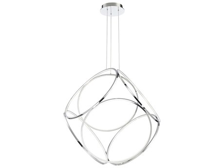 Eurofase Glenview 6-Light Chrome LED Geometric Pendant