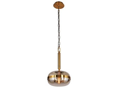 Eurofase Nottingham 1-Light Ancient Brass Glass Globe Pendant