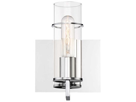 Eurofase Pista 1-Light Chrome Glass Wall Sconce