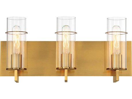Eurofase Pista 3-Light Gold Glass Vanity Light