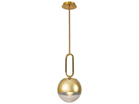 Eurofase Prospect 1-Light Gold Glass Globe Mini Pendant