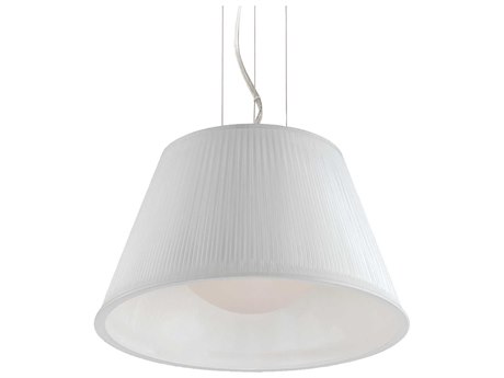Eurofase Ribo 1-Light Chrome White Glass Empire Globe Pendant