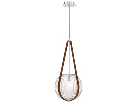 Eurofase Rosemount 1-Light Chrome Clear Glass Globe Pendant