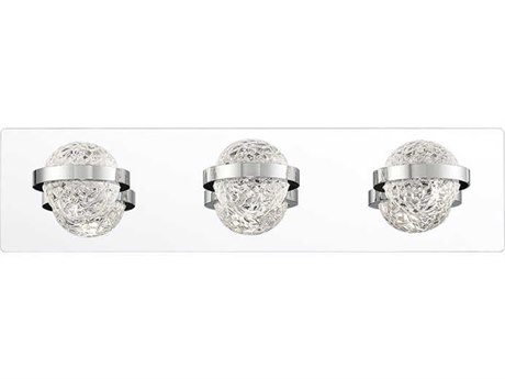 Eurofase Ryder 3-Light Chrome Glass LED Vanity Light