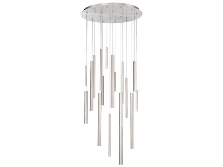 Eurofase Santana 18-Light8-Light Satin Nickel LED Cylinder Pendant