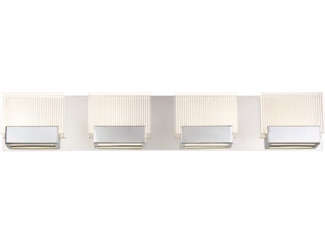 Eurofase Sonic 4-Light Chrome Glass LED Vanity Light