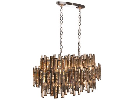 Eurofase Vienna 16-Light6-Light Chrome Crystal Linear Island Pendant