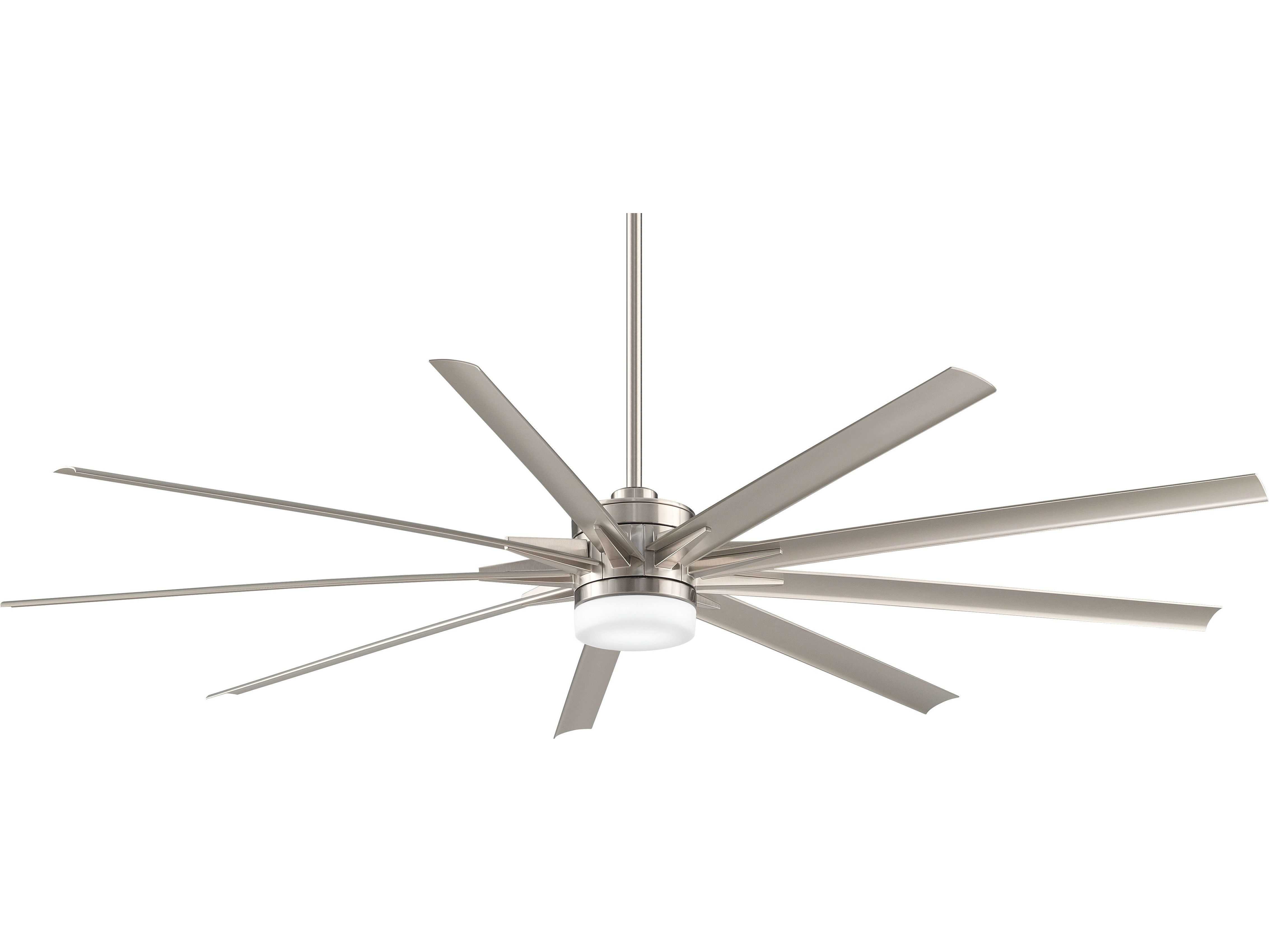 Fanimation Fans Odyn Brushed Nickel One Light 84 Wide Led Outdoor Ceiling Fan Fanfpd8148bn220