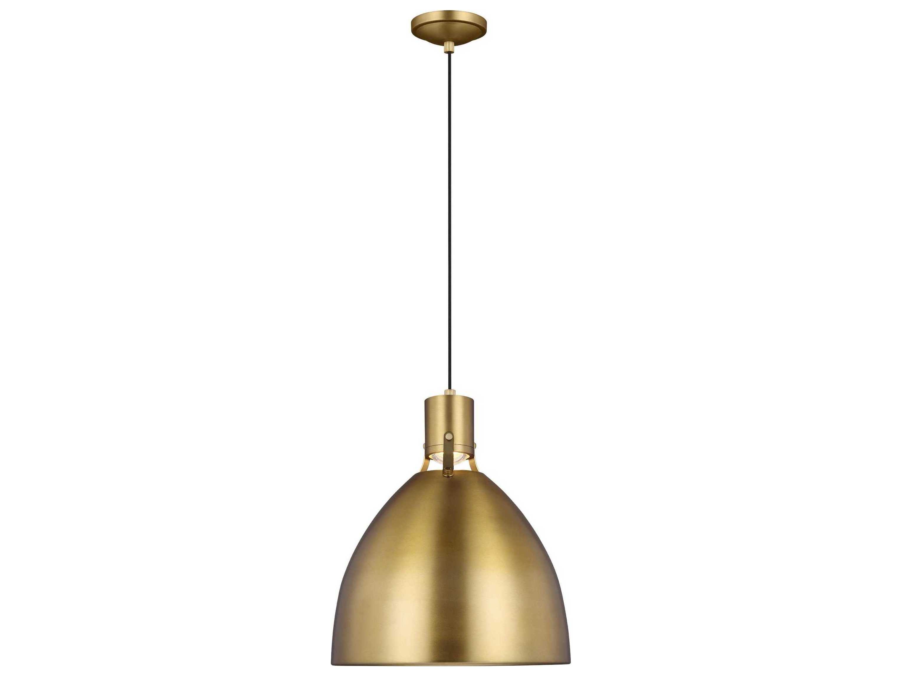 Feiss Brynne Burnished Brass 1-light 16'' Wide Pendant | FEIP1443BBSL1