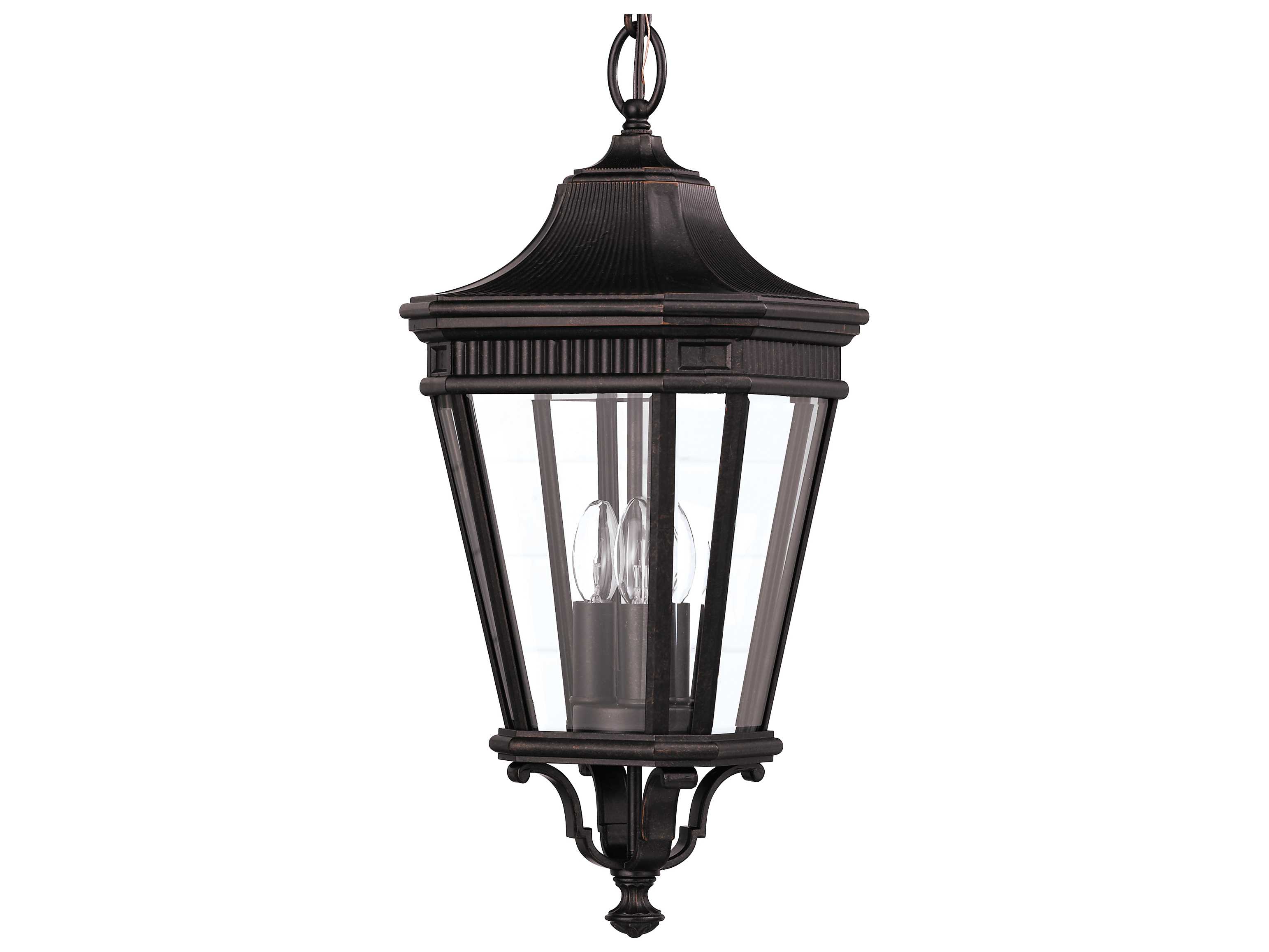 Feiss Cotswold Lane Grecian Bronze 3-light Outdoor Hanging Light ...