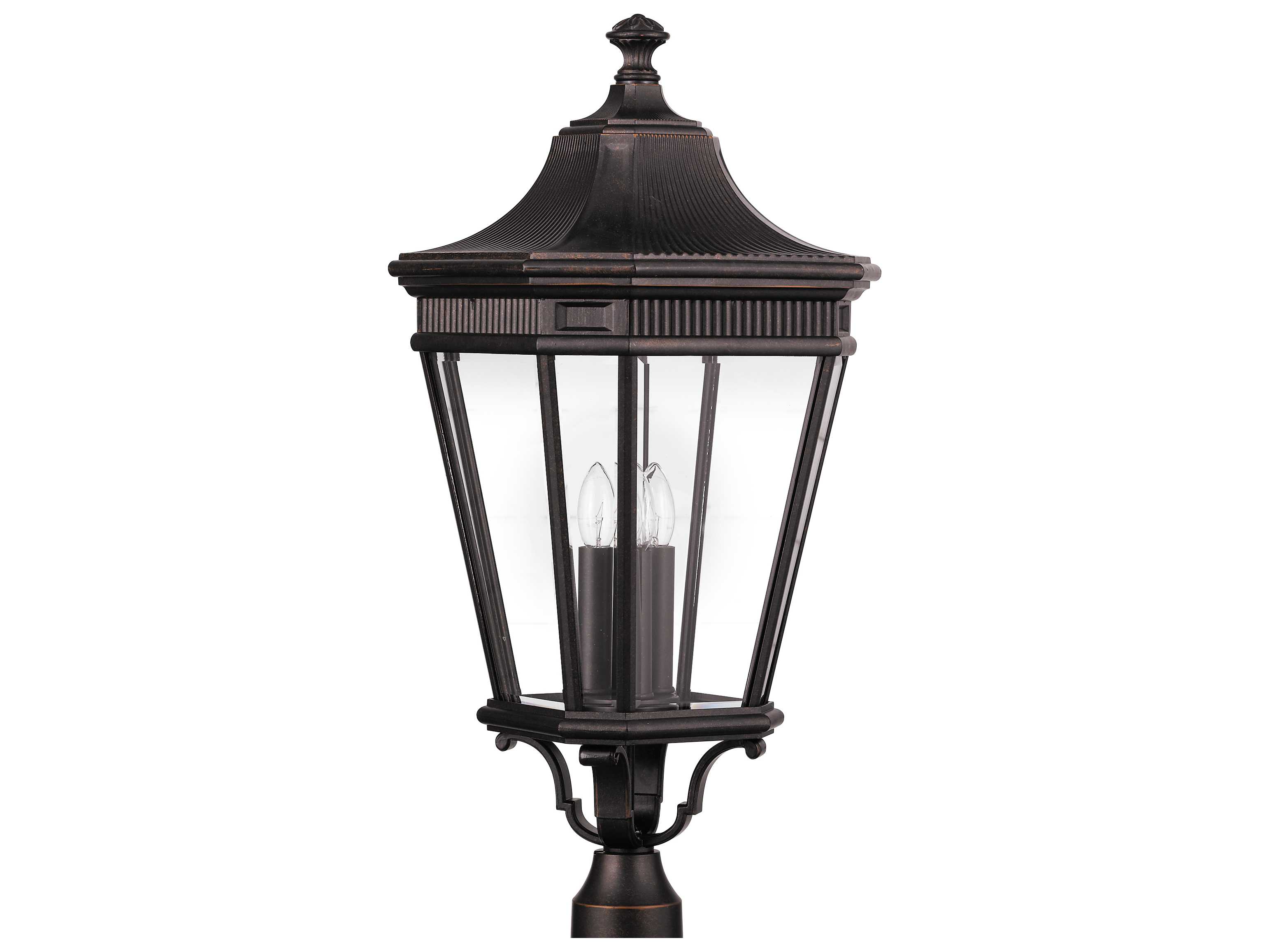 Feiss Cotswold Lane Grecian Bronze Three Light 12 Wide Outdoor Hover To Zoom