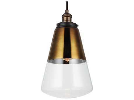 Dark Weathered Zinc Painted Aged Brass P1372PAGB-DWZ Feiss Waveform 1 Light 