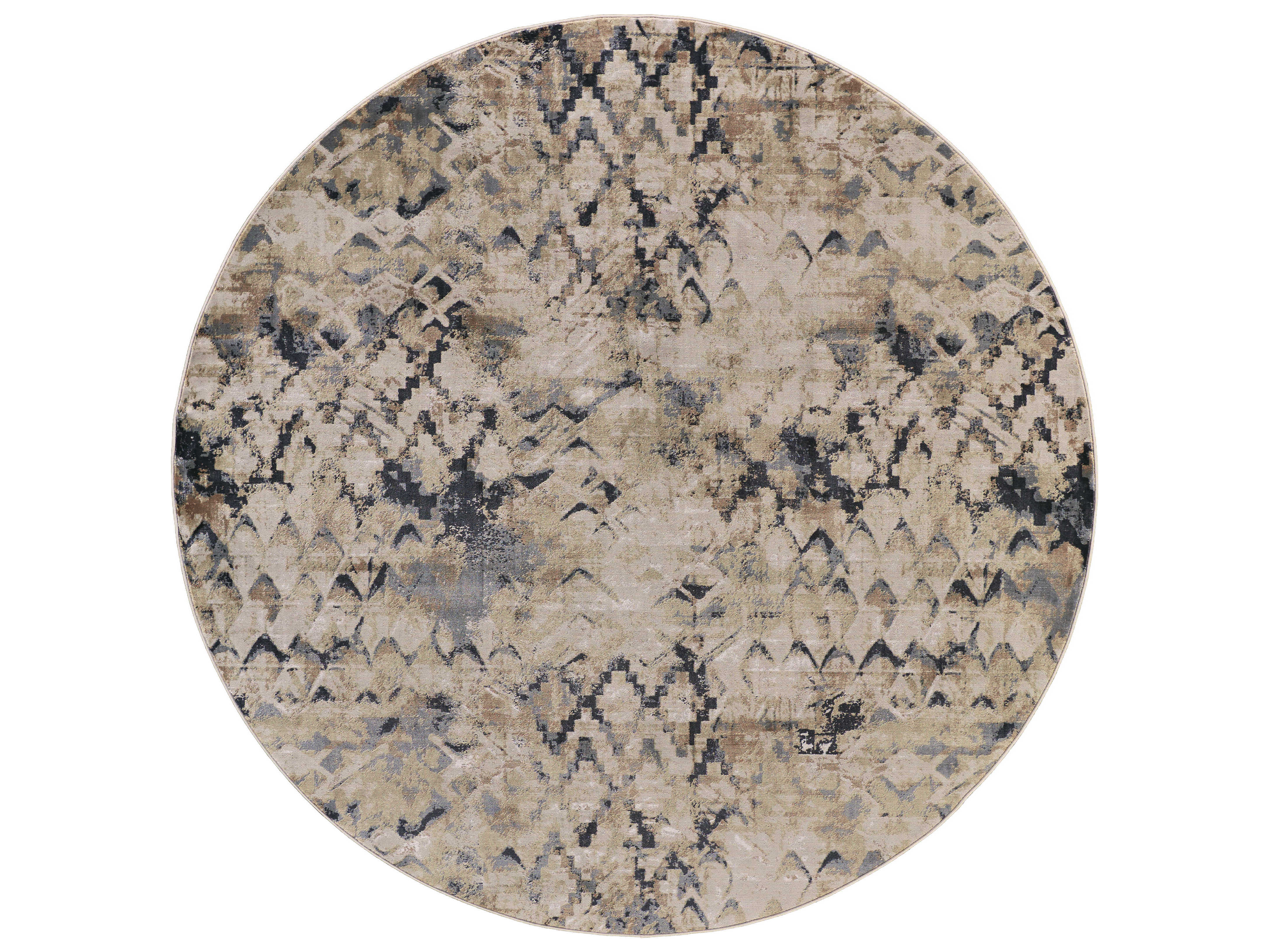 Feizy Rugs Cannes Blue Beige 8 X Round Area Rug