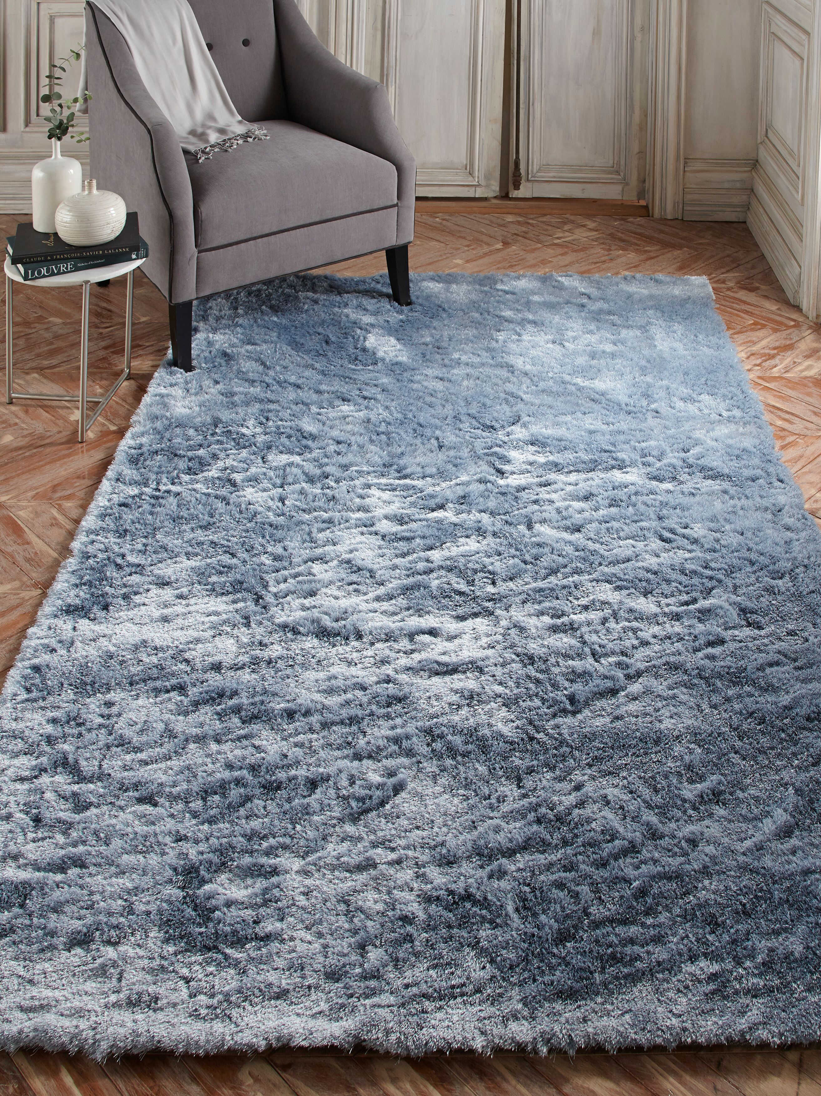 Feizy Rugs Indochine Light Blue Rectangular Round Area Rug ...