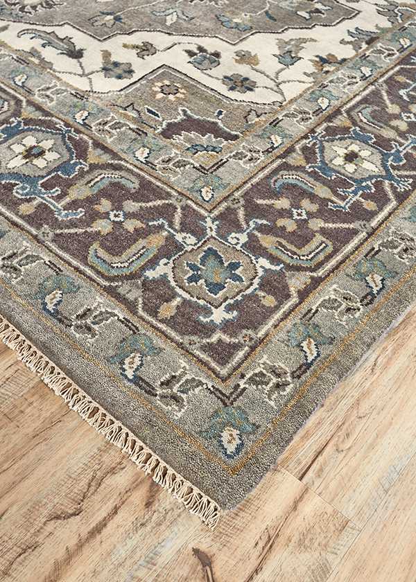 Feizy Ustad Rectangular Ivory & Walnut Area Rug FZ6112FIVORYWALNUT