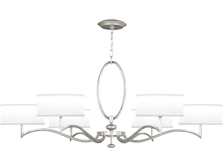 Fine Art Handcrafted Lighting Allegretto 6-Light Silver Leaf Candelabra Drum Chandelier
