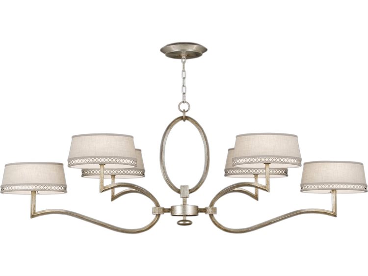 Fine Art Handcrafted Lighting Allegretto 6-Light Silver Empire Tiered Chandelier