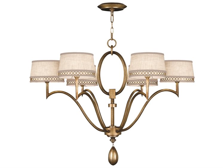 Fine Art Handcrafted Lighting Allegretto 6-Light Gold Empire Chandelier