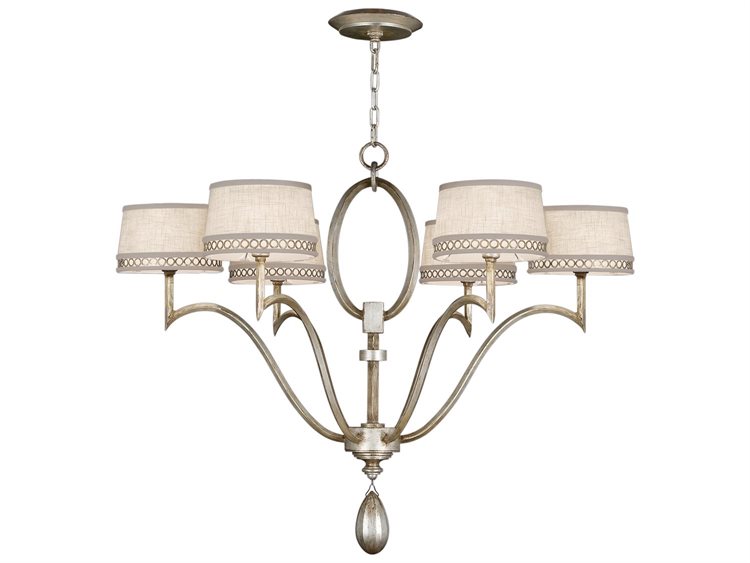Fine Art Handcrafted Lighting Allegretto 6-Light Silver Empire Chandelier