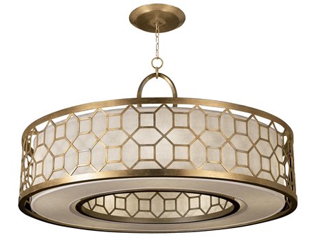 Fine Art Handcrafted Lighting Allegretto 5-Light Gold Drum Pendant