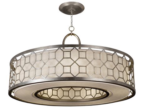 Fine Art Handcrafted Lighting Allegretto 5-Light Silver Drum Pendant
