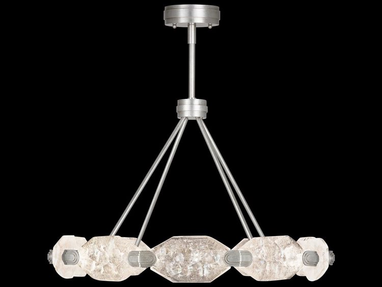 Fine Art Handcrafted Lighting Allison Paladino 20-Light Silver Leaf Glass LED Pendant