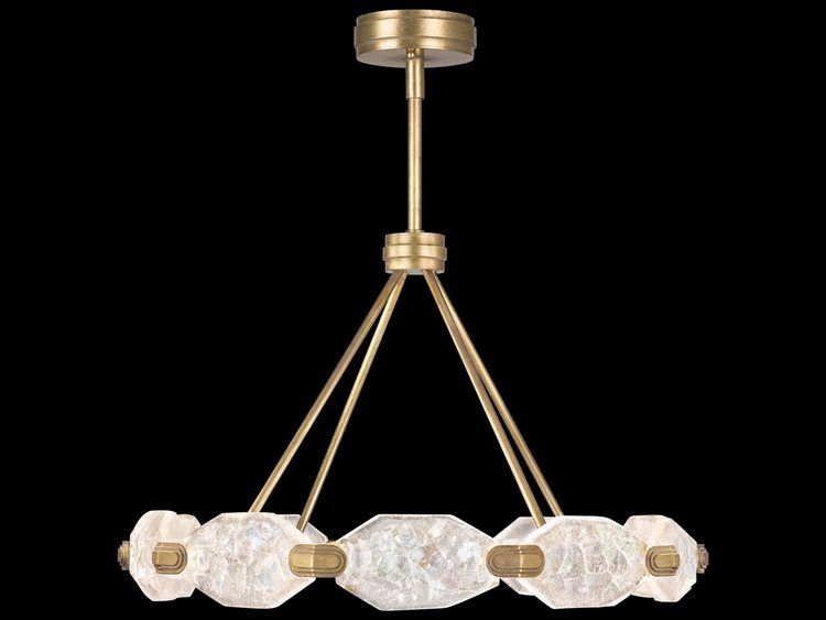 Fine Art Handcrafted Lighting Allison Paladino 20-Light Gold Leaf Glass LED Pendant