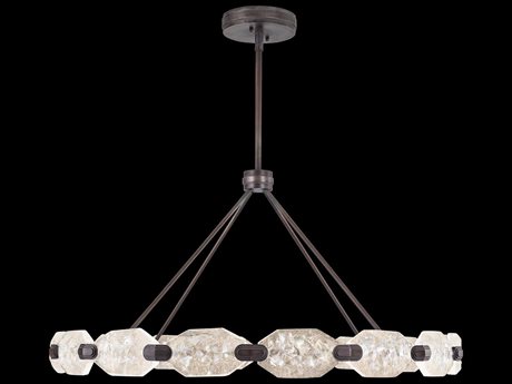 Fine Art Handcrafted Lighting Allison Paladino 32-Light Patinated Bronze Glass LED Pendant