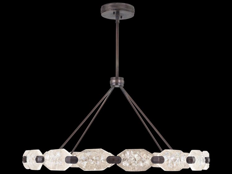 Fine Art Handcrafted Lighting Allison Paladino 32-Light Patinated Bronze Glass LED Pendant