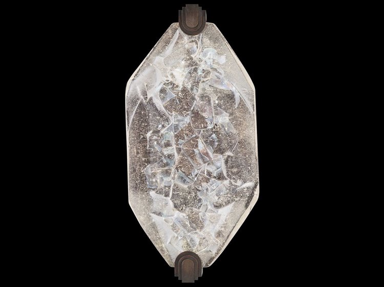 Fine Art Handcrafted Lighting Allison Paladino Patinated Bronze Glass LED Wall Sconce