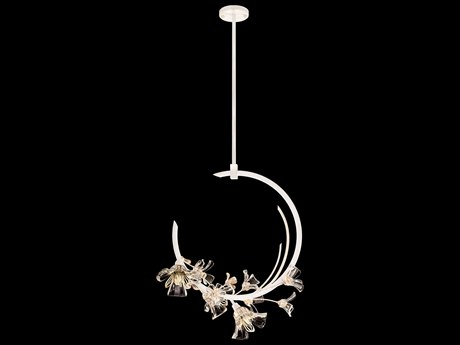Fine Art Handcrafted Lighting Azu 3-Light White Crystal Pendant