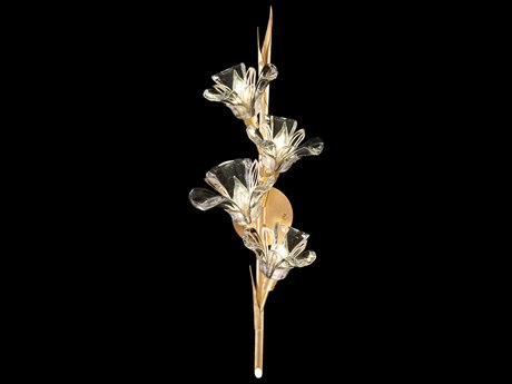 Fine Art Handcrafted Lighting Azu 4-Light Gold Crystal Wall Sconce
