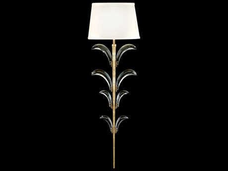 Fine Art Handcrafted Lighting Beveled Arcs Gold Crystal Wall Sconce