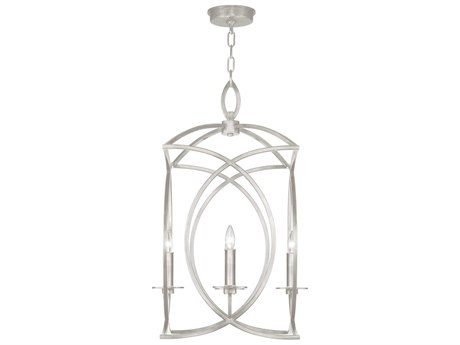 Fine Art Handcrafted Lighting Cienfuegos 4-Light Silver Leaf Candelabra Chandelier