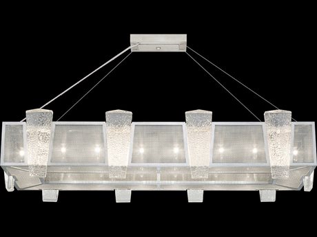 Fine Art Handcrafted Lighting Crownstone 16-Light-Light6 Silver Glass Round Island Pendant