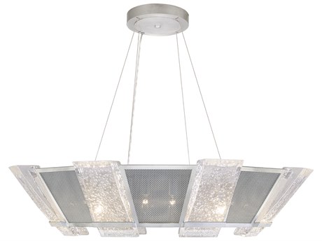 Fine Art Handcrafted Lighting Crownstone 16-Light-Light Silver Glass Bowl Pendant