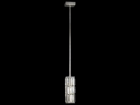Fine Art Handcrafted Lighting Crystal Enchantment 1-Light Silver Cylinder Mini Pendant