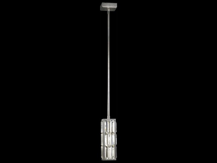 Fine Art Handcrafted Lighting Crystal Enchantment 1-Light Silver Cylinder Mini Pendant