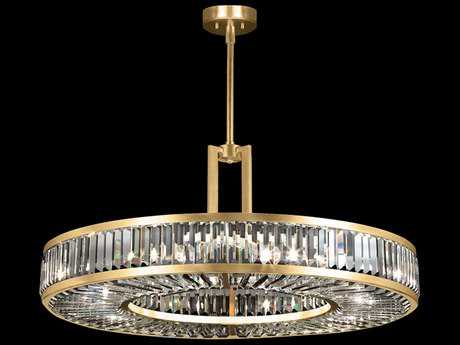 Fine Art Handcrafted Lighting Crystal Enchantment 8-Light Gold Round Pendant