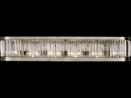Fine Art Handcrafted Lighting Crystal Enchantment Silver Vanity Light