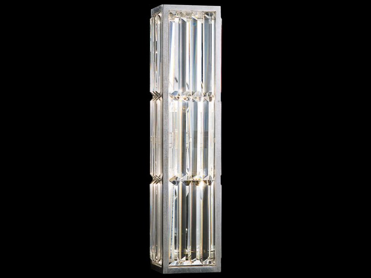 Fine Art Handcrafted Lighting Crystal Enchantment Silver Wall Sconce