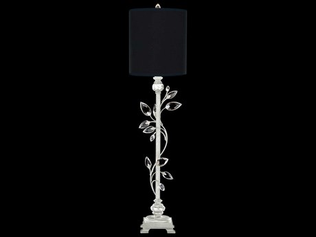 Fine Art Handcrafted Lighting Crystal Laurel Silver Leaf Buffet Lamp