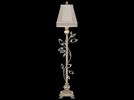 Fine Art Handcrafted Lighting Crystal Laurel Silver Buffet Lamp