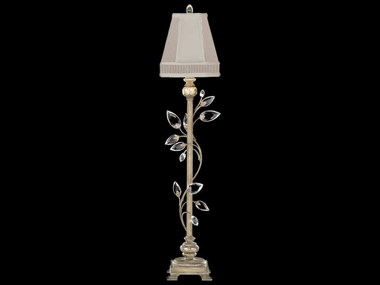 Fine Art Handcrafted Lighting Crystal Laurel Silver Buffet Lamp