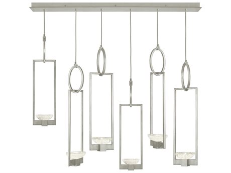 Fine Art Handcrafted Lighting Delphi 6-Light Silver Glass Bowl Pendant